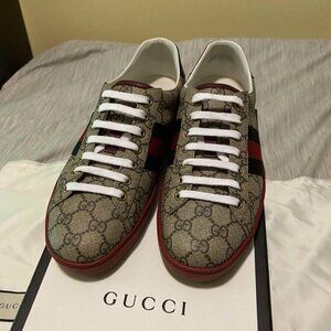 Gucci GG Supreme New Ace Sneakers